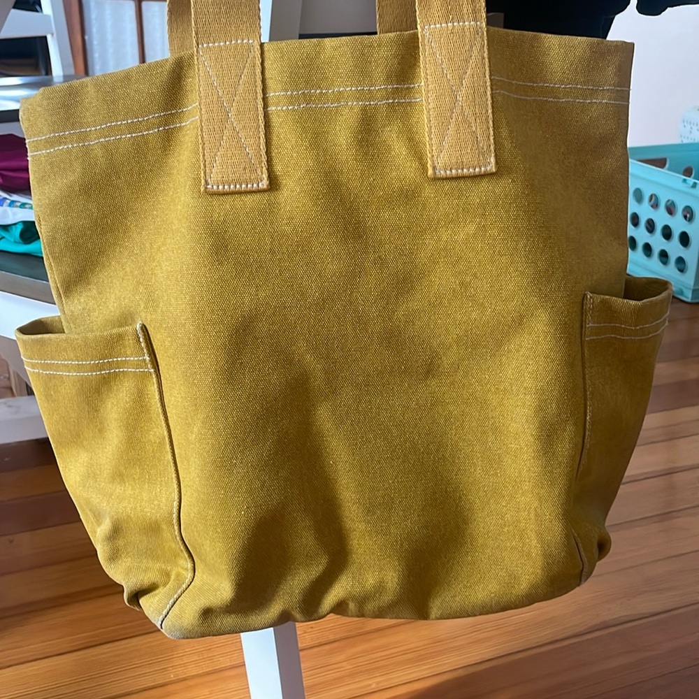 Yellow large tote bag